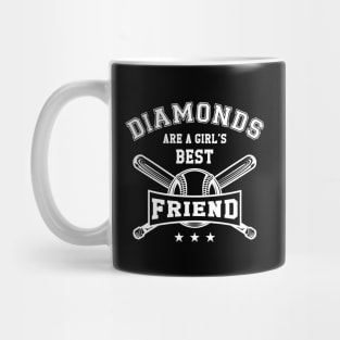 Softball Player - Diamonds are a girl's best friend Mug